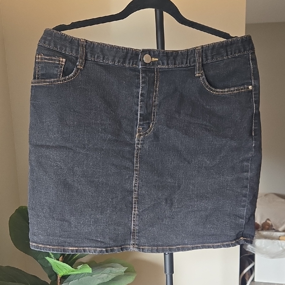 Denim Mini skirt Black Sz 36